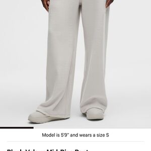 Plush velor mid size pant